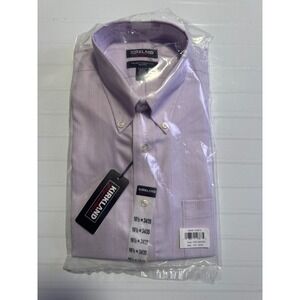 Kirkland Signature Mens Non-Iron Traditional Fit Dress Shirt Purple 16.5 34/35‎